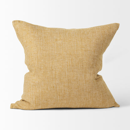 Jacklyn Mustard Linen Square Decorative Pillow Cover