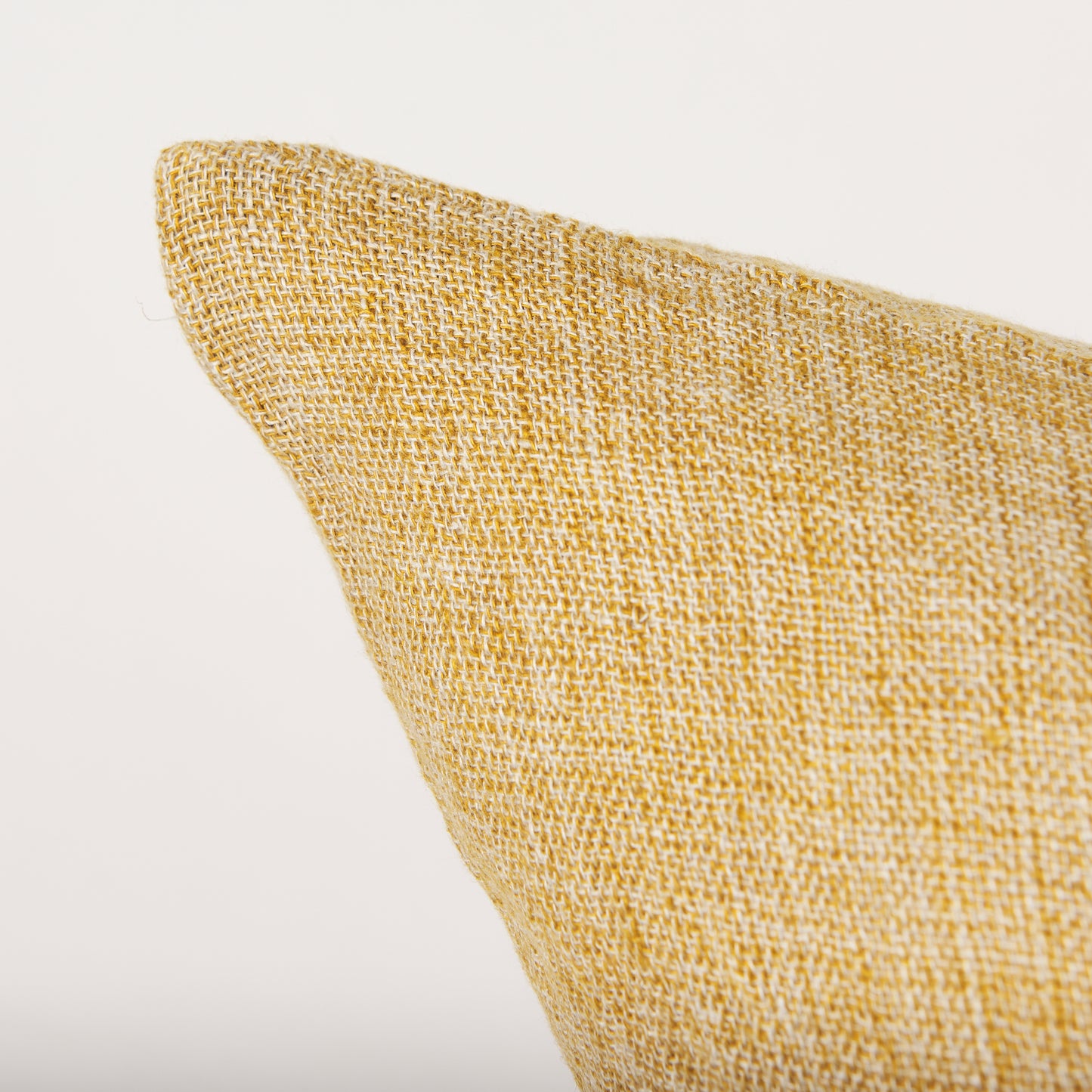 Jacklyn Mustard Linen Square Decorative Pillow Cover