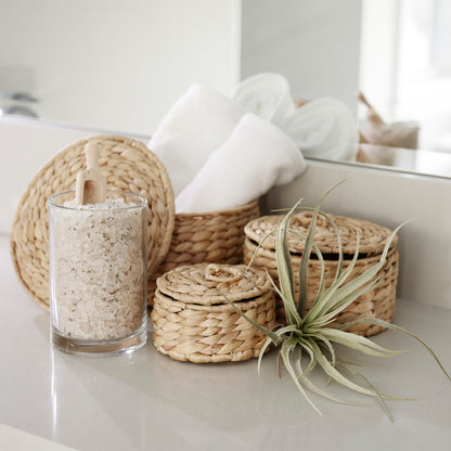 Kea Set of 3 Nesting Water Hyacinth Boxes with Lids