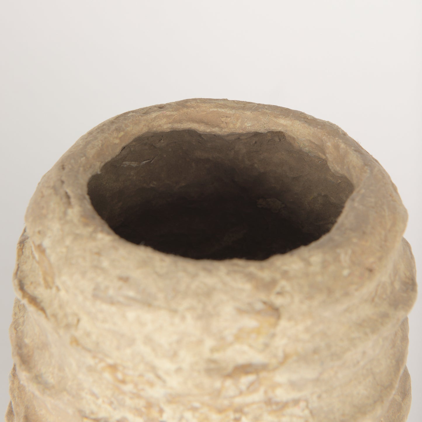 Kamli Small Beige Paper Mache Vase