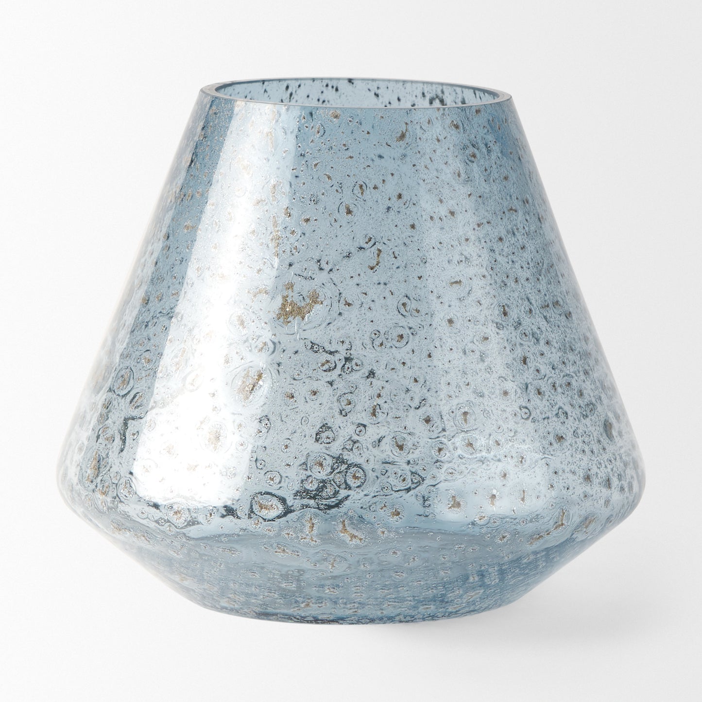 Robyn Short Blue Glass Vase