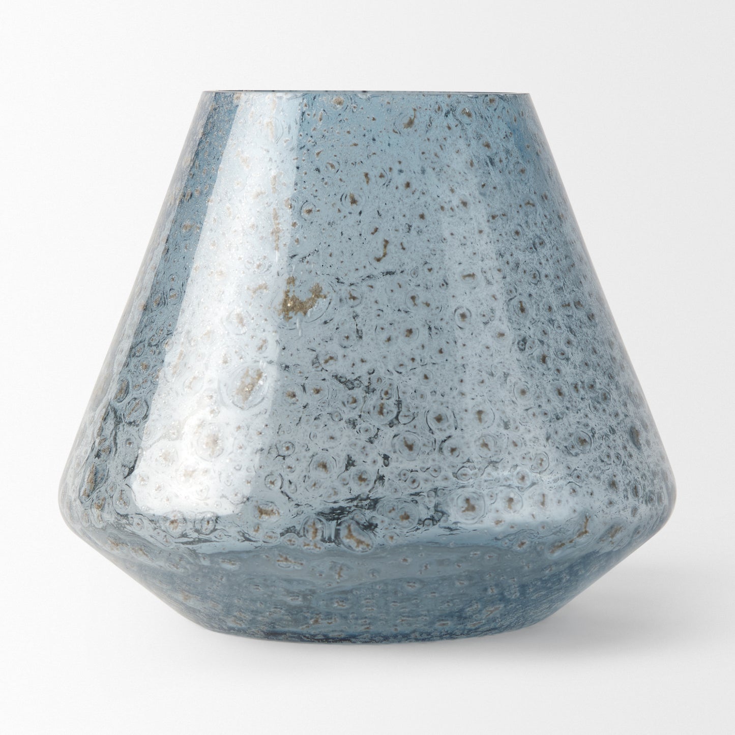 Robyn Short Blue Glass Vase