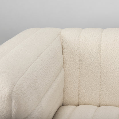 Ricciardo Cream Boucle Upholstered Arm Chair