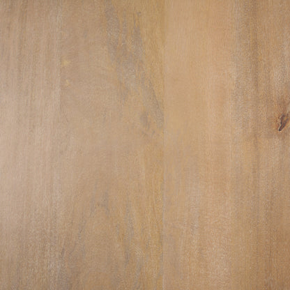 Terra 60L x 60W x 30H Light Brown Wood Round Fluted Dining Table