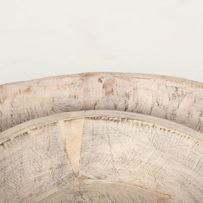 Nikita Set of 2 Large Light-Wash Reclaimed Wood Bowls