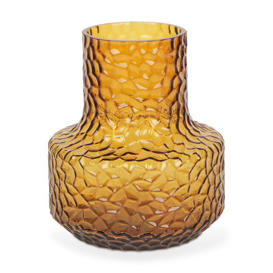 Jolene Short Amber Glass Vase