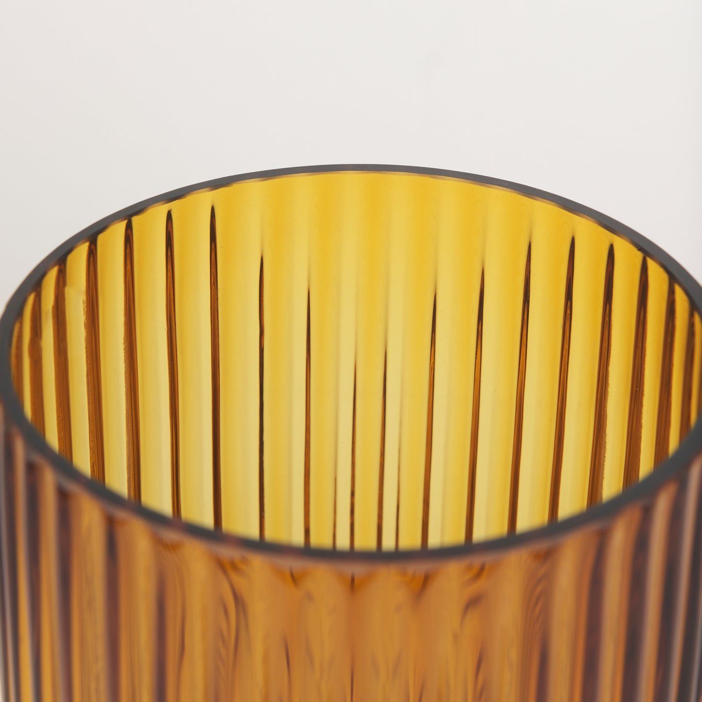 Dawn Short Amber Glass Vase