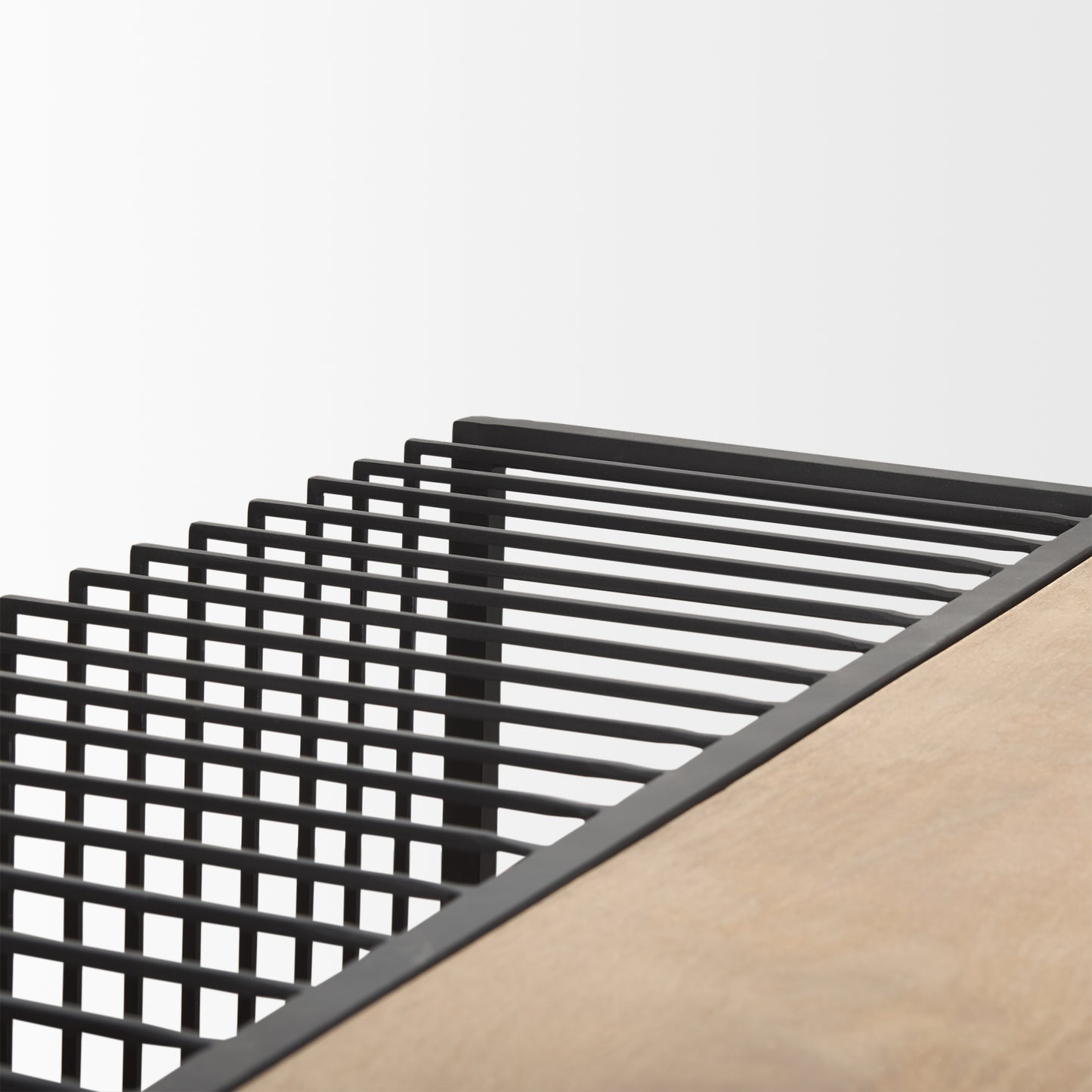 Miles Black Metal w/ Light Wood Nesting Coffee Table