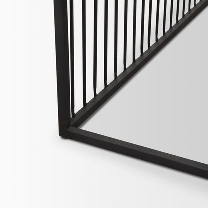 Miles Black Metal w/ Light Wood Nesting Coffee Table