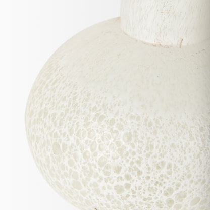 Heket Short White Glass Vase