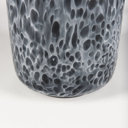 Masai Medium Black Mottled Glass Vase
