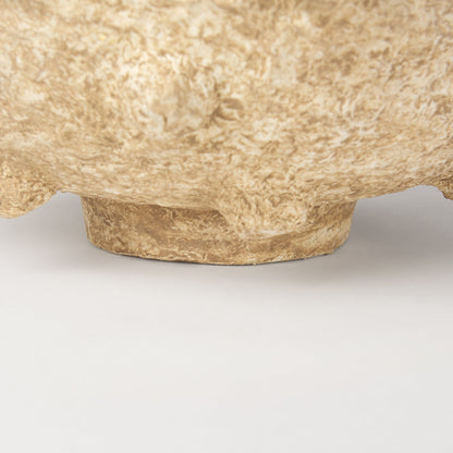 Sonam Set of 2 Beige Paper Mache Spiked Bowls