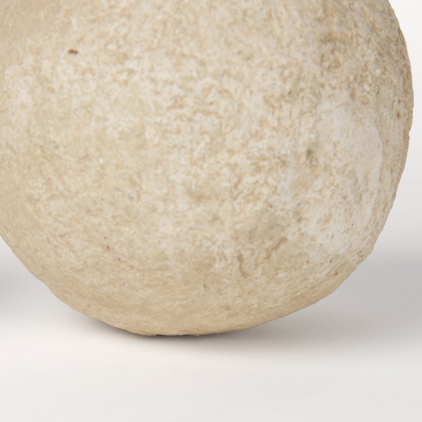 Sunita Set of 3 Beige Paper Mache Orbs