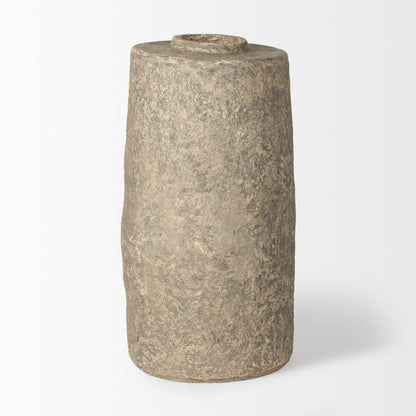 Rama Small Gray Paper Mache Floor Vase