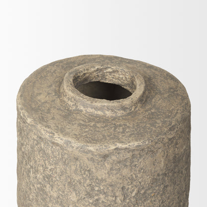 Rama Small Gray Paper Mache Floor Vase