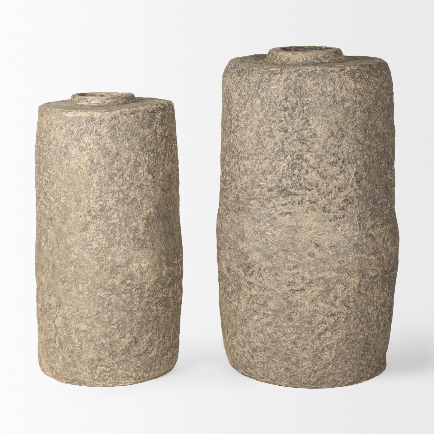 Rama Small Gray Paper Mache Floor Vase