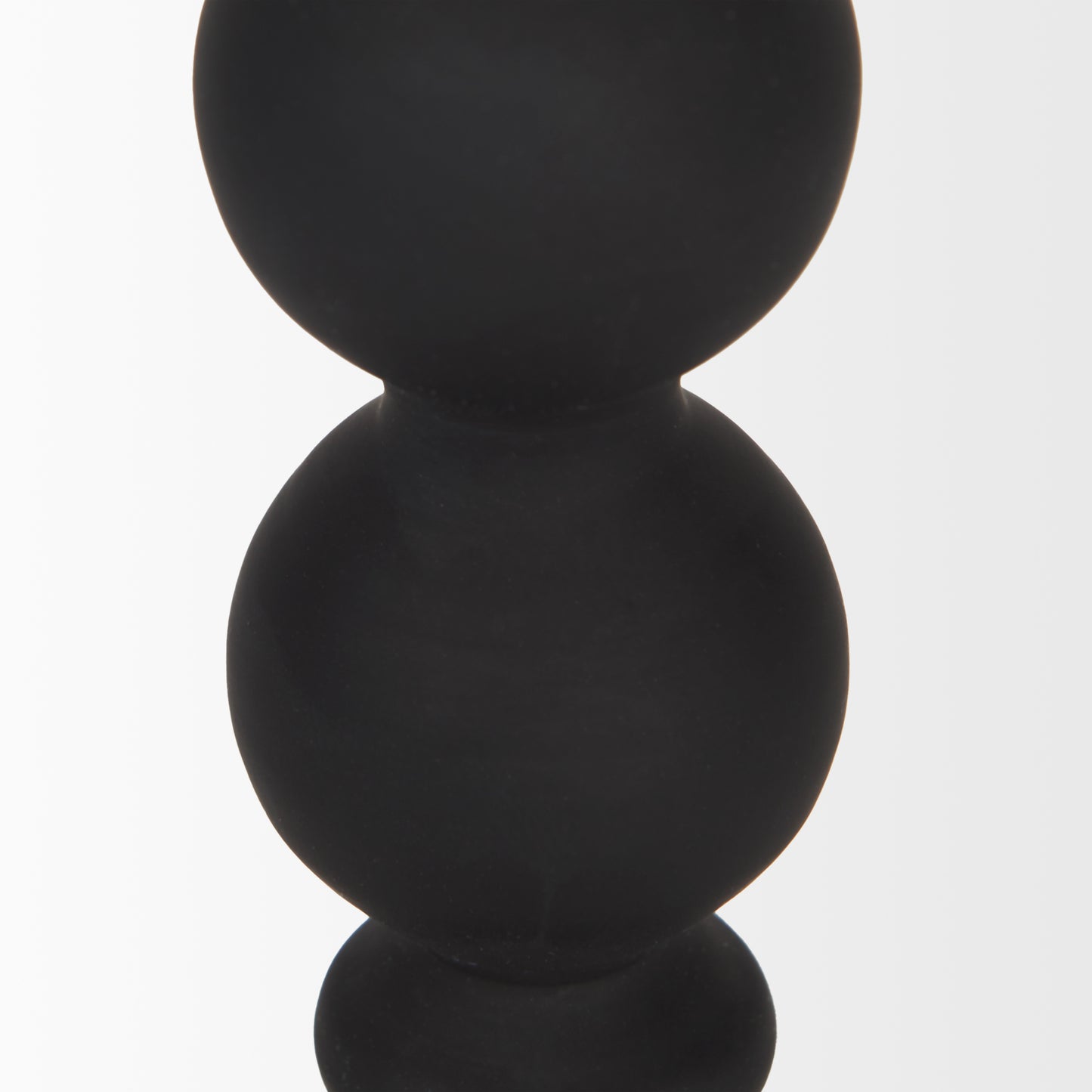 Haute Small Matte Black Blown Glass Candlestick