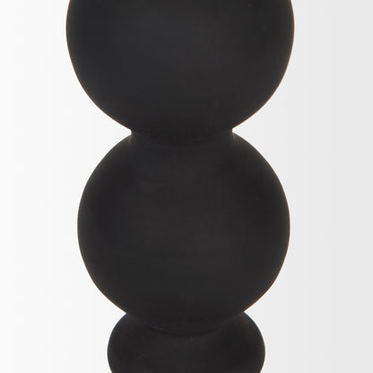 Haute Small Matte Black Blown Glass Candlestick