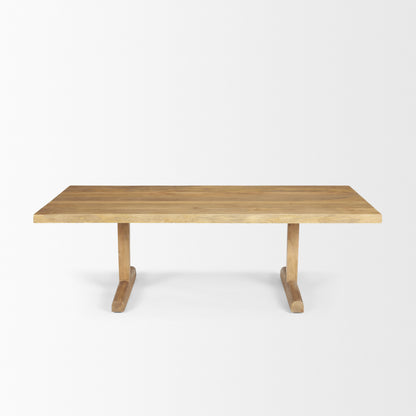 Viktor 55"L Light Brown Solid Wood Coffee Table