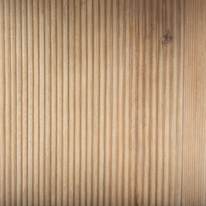 Enzo Marble Tabletop w/ Fluted Light Wood Base Foyer Accent Table