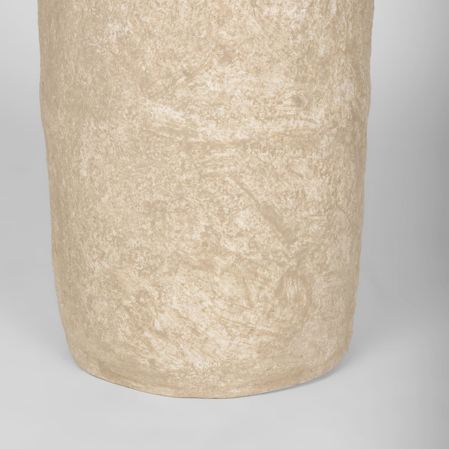 Rama Small Beige Paper Mache Floor Vase