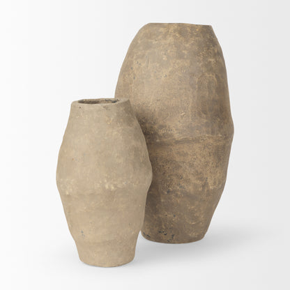 Rundal Small Gray Paper Mache Vase