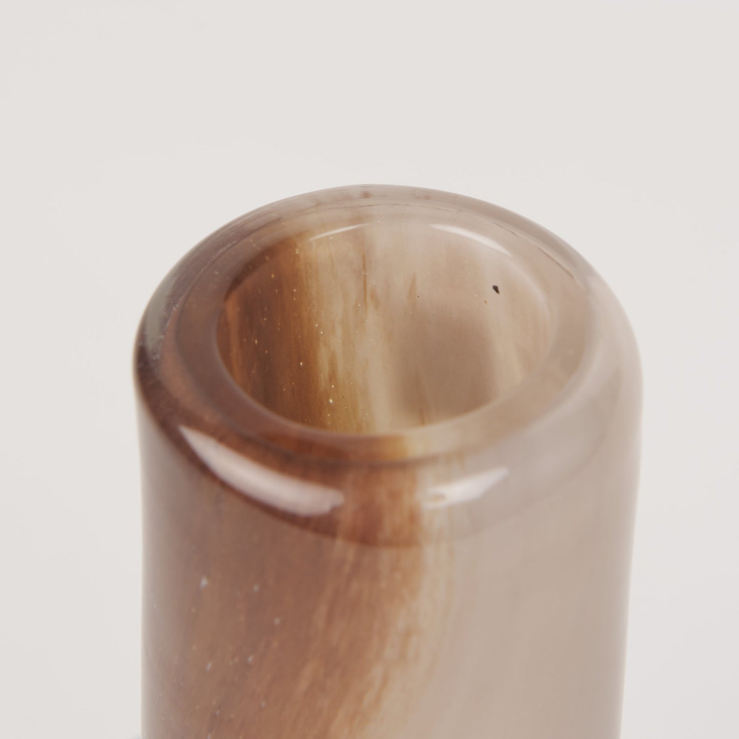 Marans Short Amber Multi-Color Glass Vase