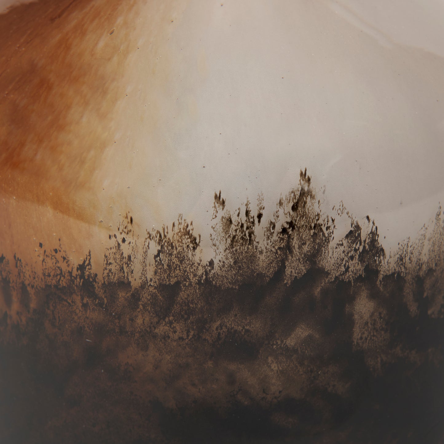 Marans Short Amber Multi-Color Glass Vase