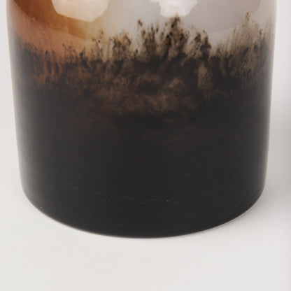 Marans Short Amber Multi-Color Glass Vase