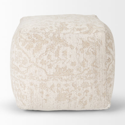 Khloe Small Cream Pouf