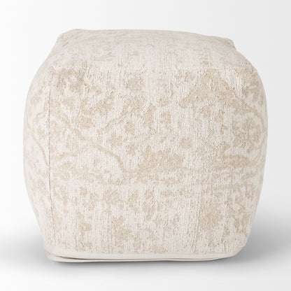 Khloe Small Cream Pouf