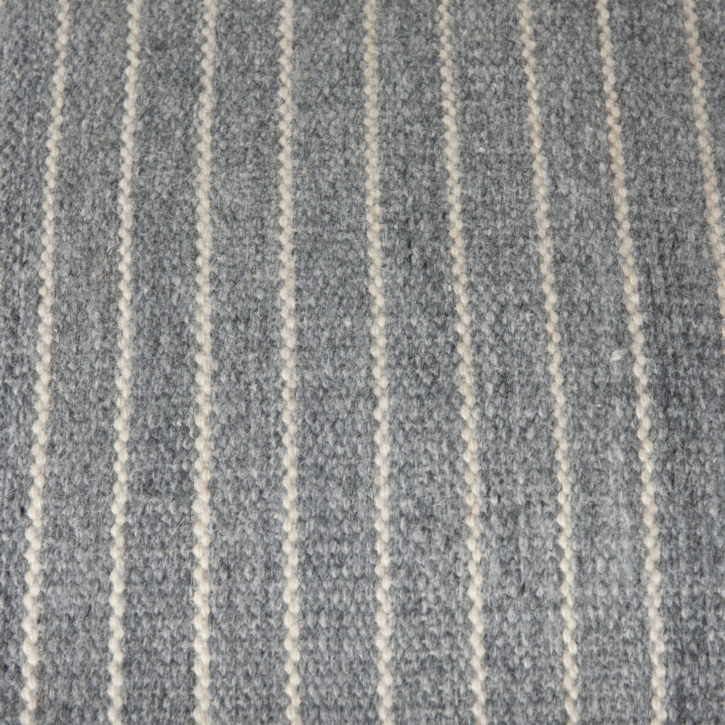 Kensie Large Blue Striped Pouf