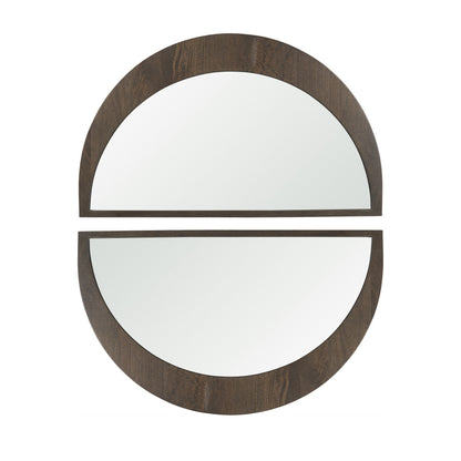 Celeste Dark Brown Wood Small Mirror