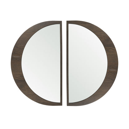 Celeste Dark Brown Wood Small Mirror