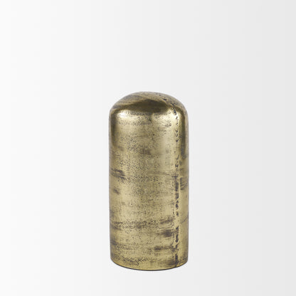 Quonset Tall Brass Finished Aluminum Metal Ornament