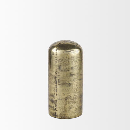 Quonset Tall Brass Finished Aluminum Metal Ornament