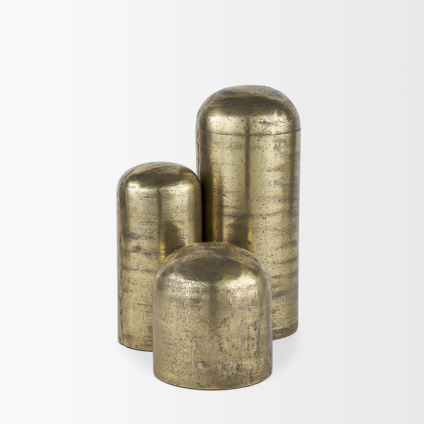 Quonset Tall Brass Finished Aluminum Metal Ornament