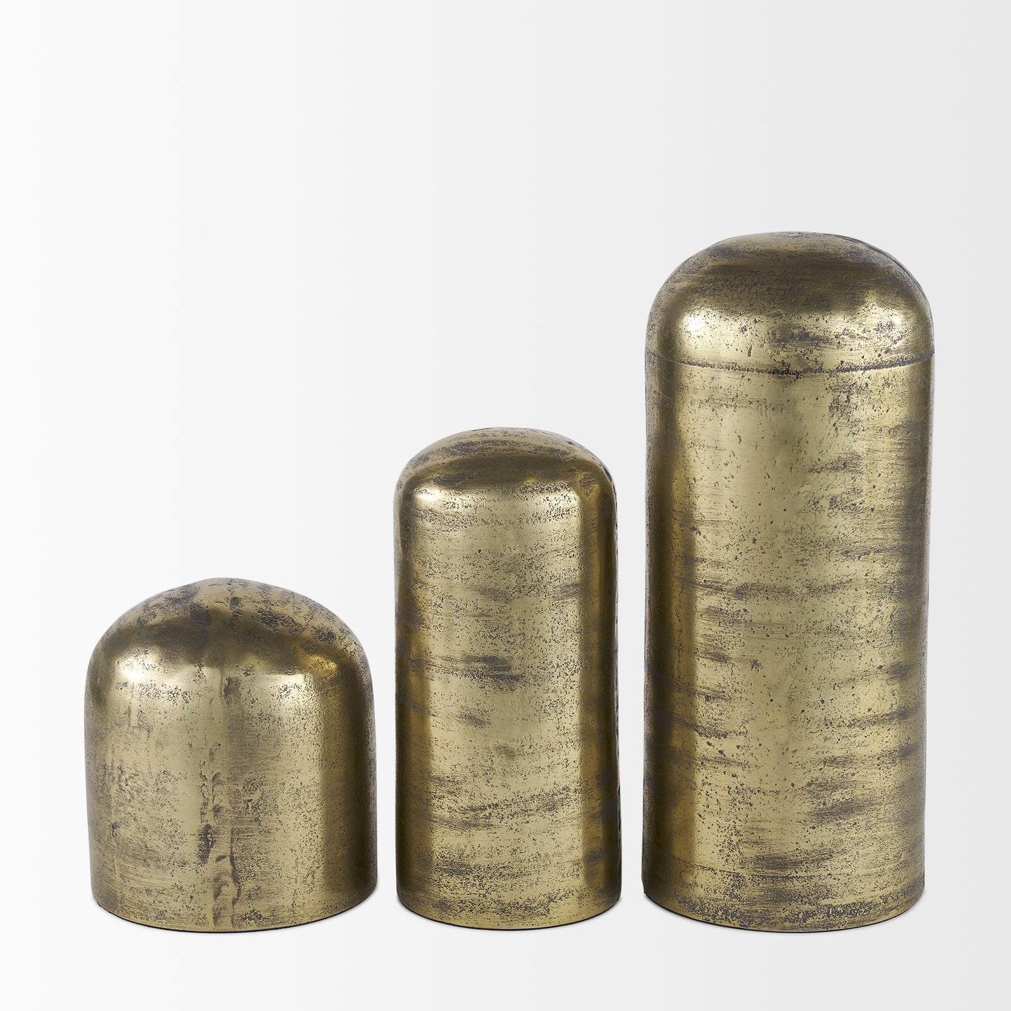 Quonset Tall Brass Finished Aluminum Metal Ornament