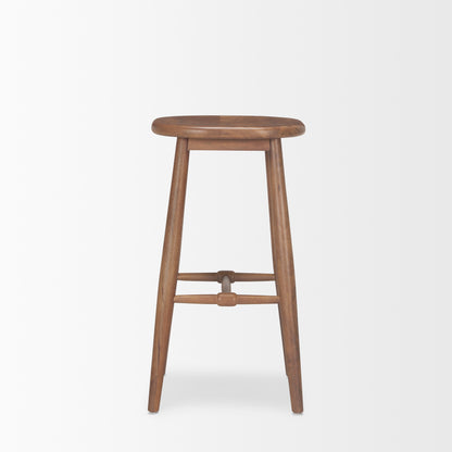 Ernest Medium Brown Wood Bar Stool