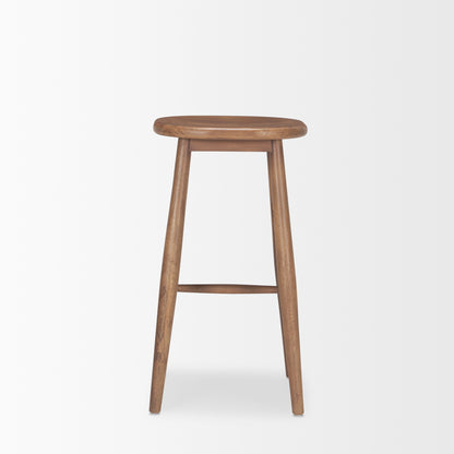 Ernest Medium Brown Wood Bar Stool