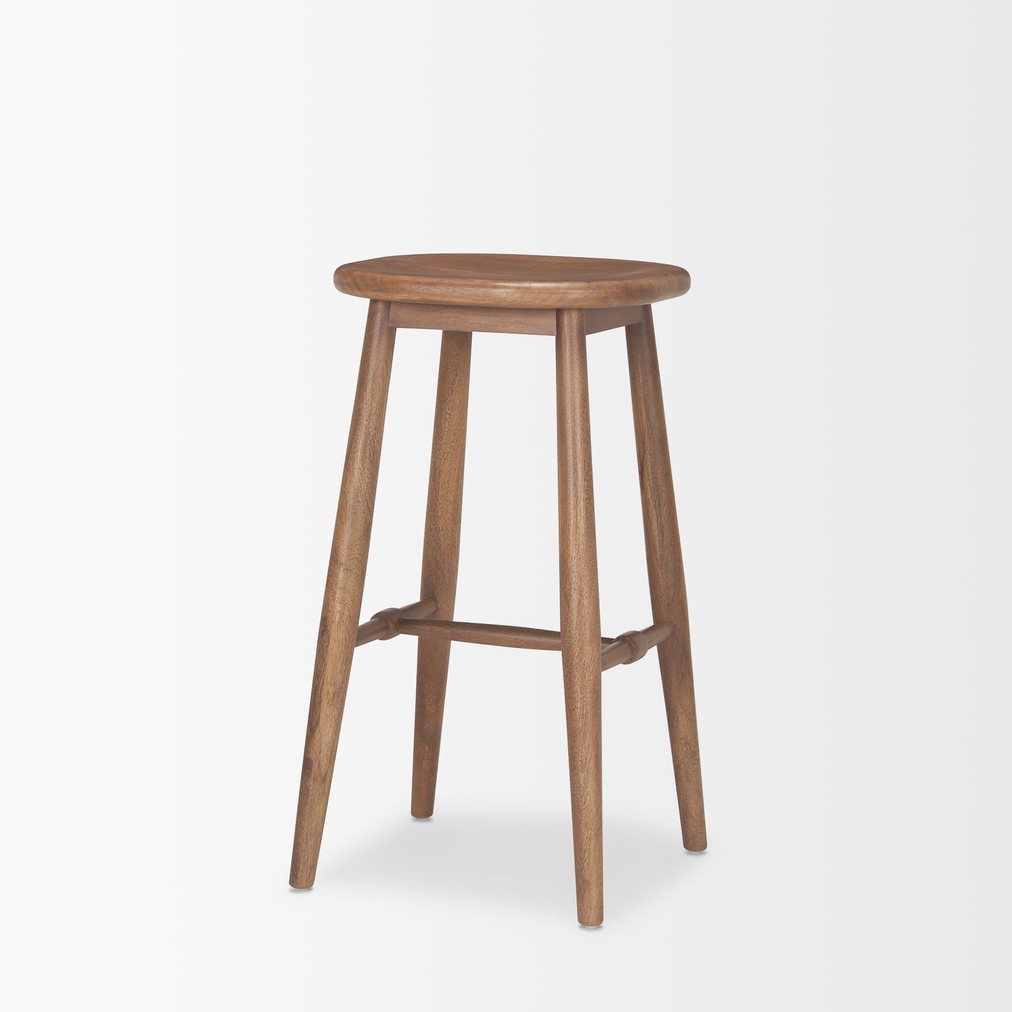 Ernest Medium Brown Wood Bar Stool