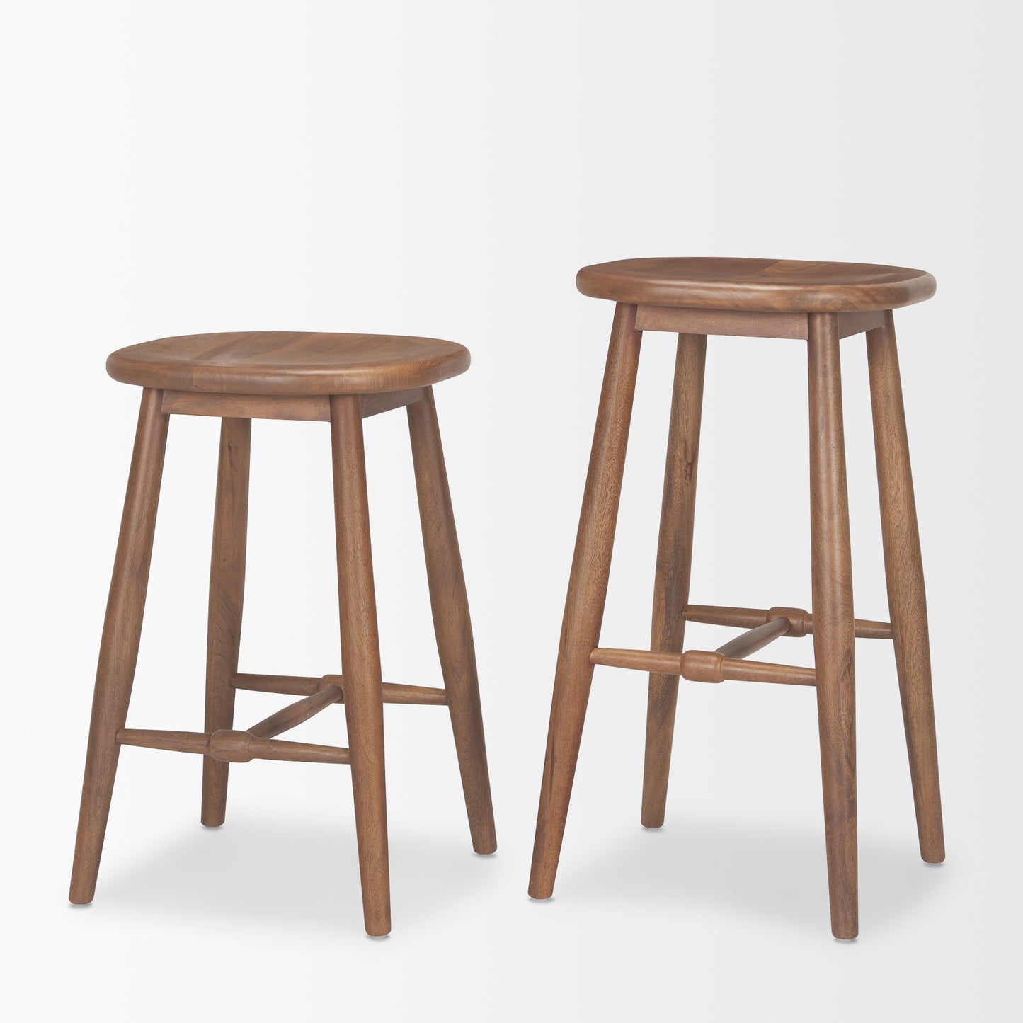 Ernest Medium Brown Wood Bar Stool