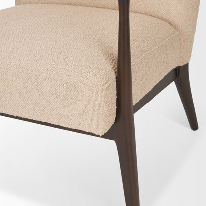 Argent Beige Boucle Accent Chair