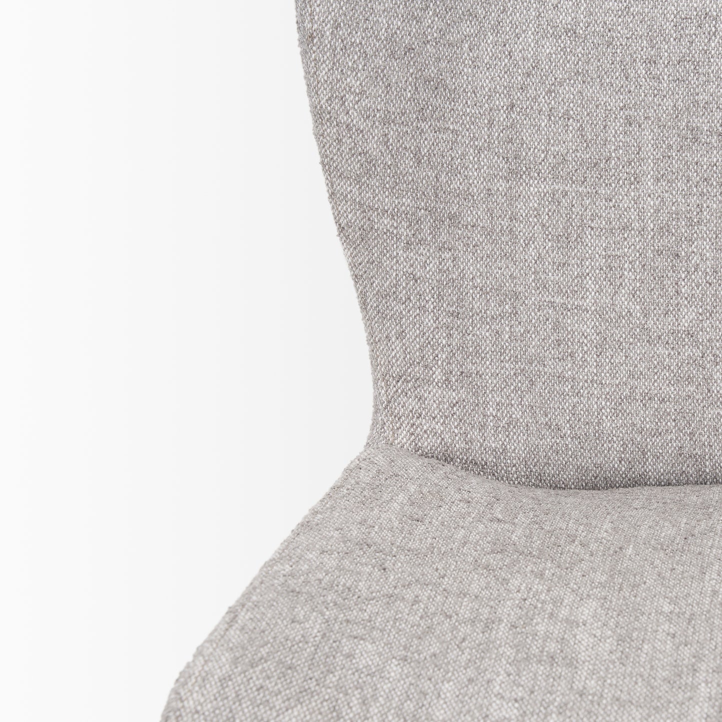 Hartt Dining Chair W/ Matte Black Metal Frame and Gray Fabric