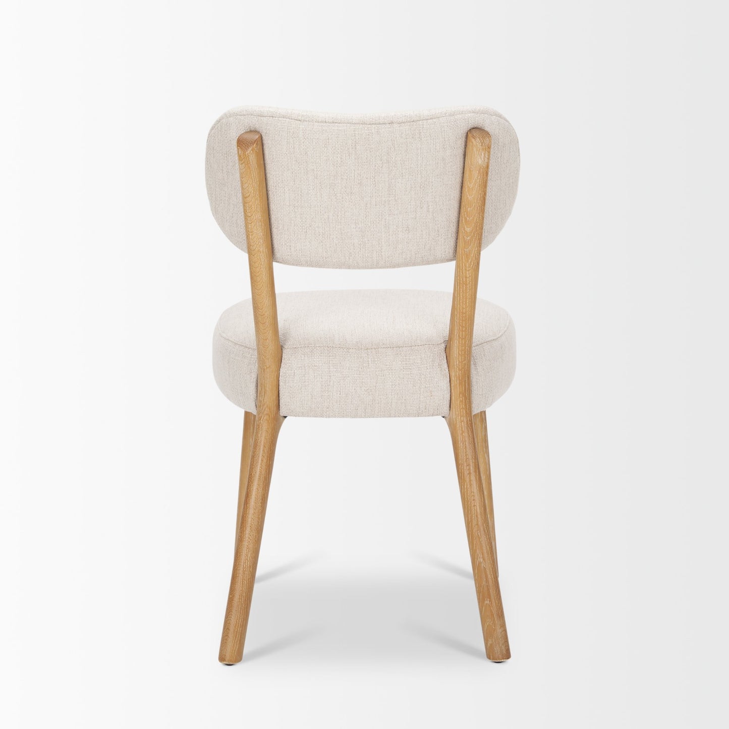 Owen Dining Chair W/ Medium Brown Wood and Beige Fabric