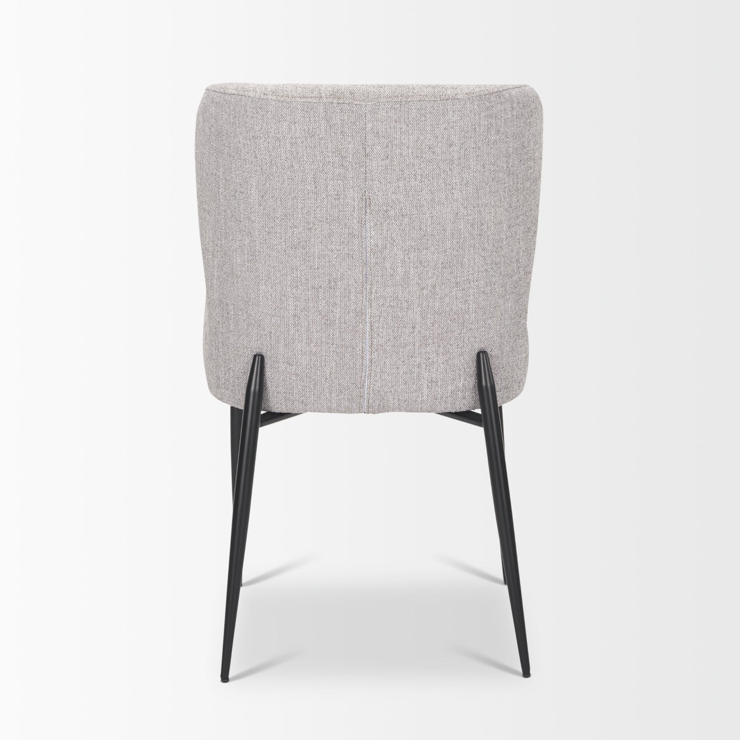 Hartt Dining Chair W/ Matte Black Metal Frame and Gray Fabric