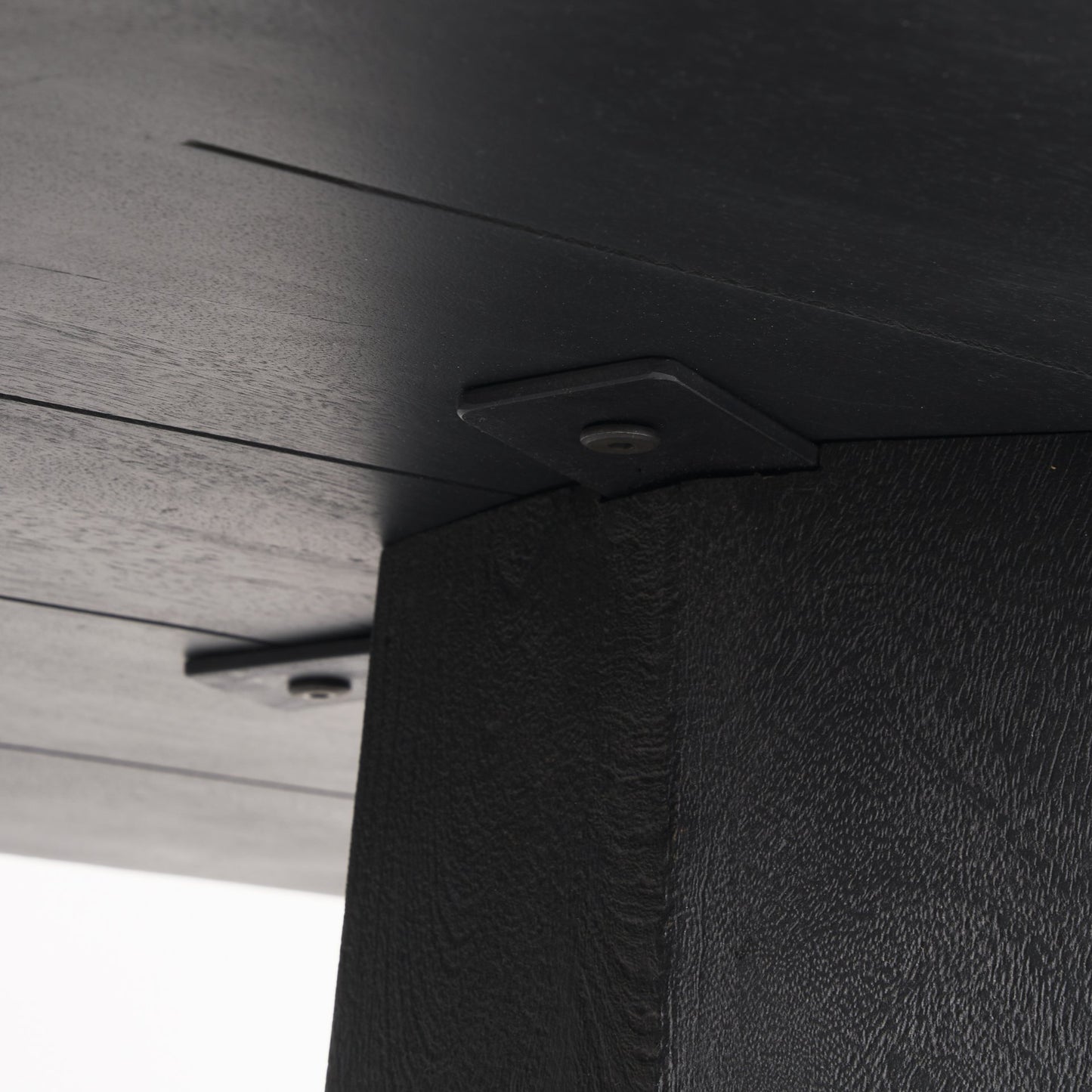 Maxine Hexagonal Black Wood Foyer Table