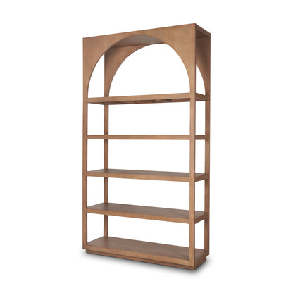 Bela Arched Shelving Unit Medium Brown Wood
