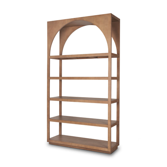 Bela Arched Shelving Unit Medium Brown Wood
