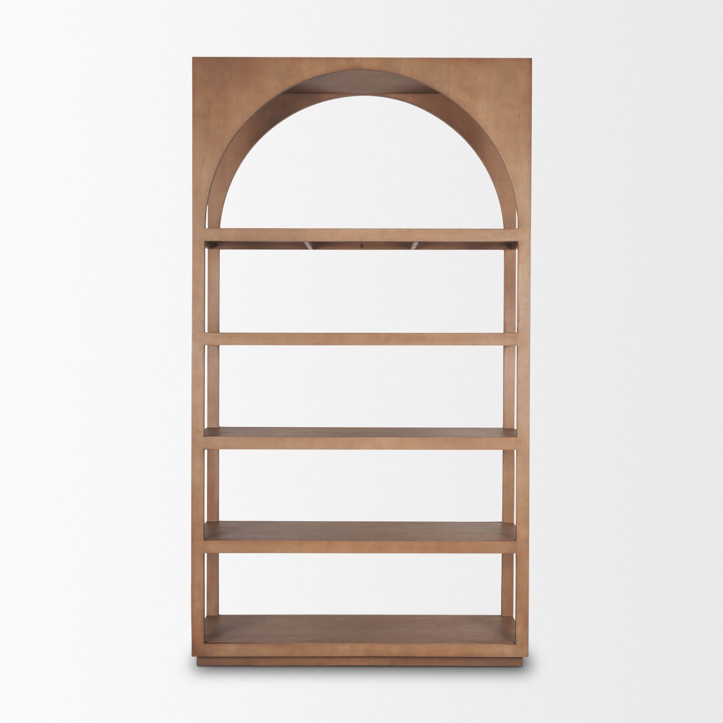 Bela Arched Shelving Unit Medium Brown Wood